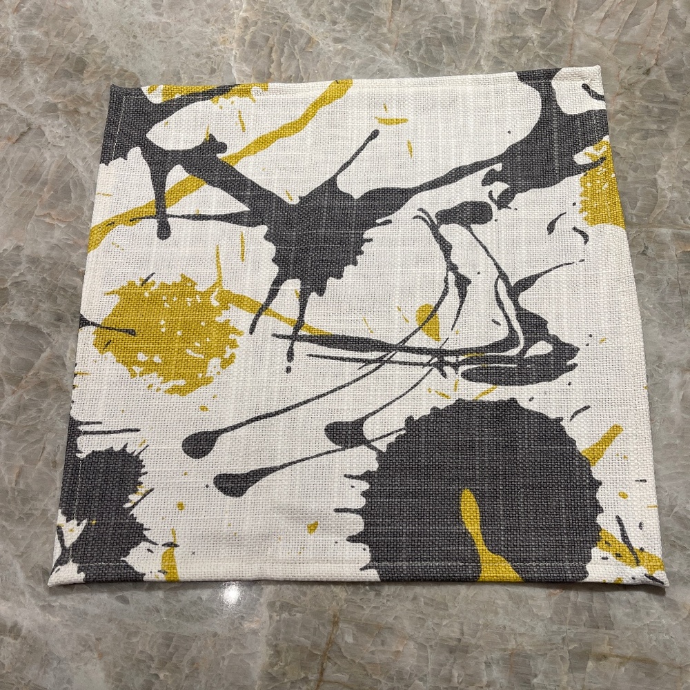 8 Cloth Napkins, 13"  Thomas Paul Splatter Fabric